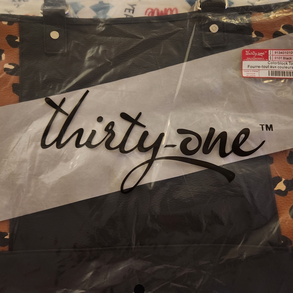 Thirty-One Black Tote Bag